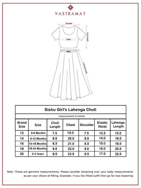 Girl's Pink Cotton Lehenga Set